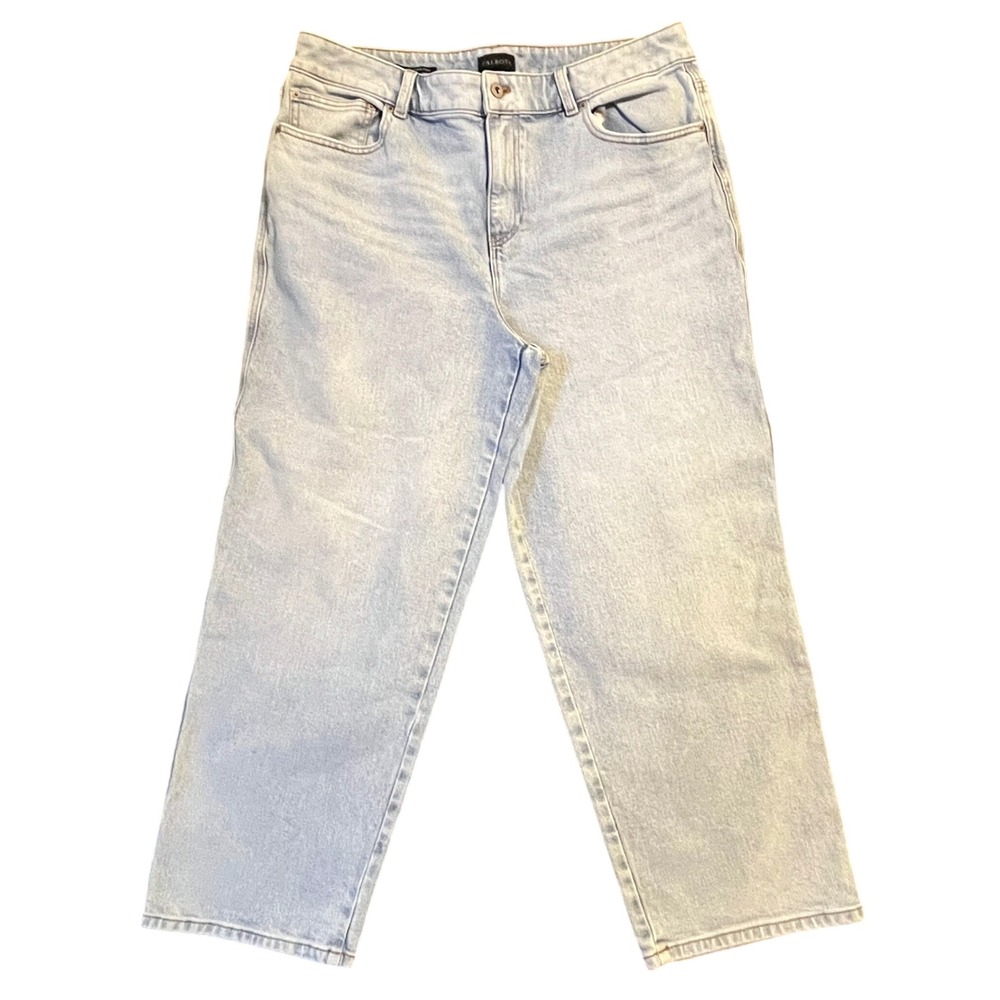 Talbots High Waist Straight Ankle Jean Women 16 Light Wash Antigua Denim Classic